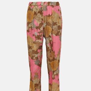 Dries Van Noten Printed mid-rise slim pants